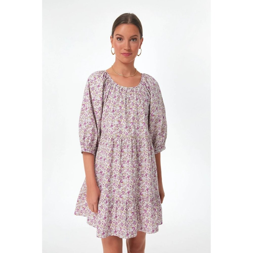 Tuckernuck Hyacinth House | Lilac Floral Huckleberry Mini Dress Small